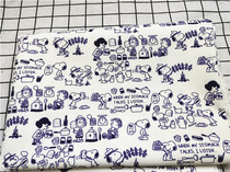Cartoon fabric canvas printed handmade diy fabric sofa cover fabric bag dormitory tablecloth Sour Chef Nuby