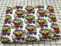 Cartoon fabric fine canvas printed handmade diy fabric sofa cover fabric bag dormitory tablecloth black pacifier Super