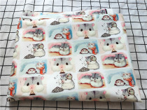 Cartoon cloth canvas printed handmade diy fabric sofa cover cloth bag dormitory tablecloth hamster cute
