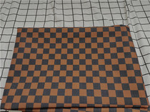 Plaid fabric fine canvas printed handmade diy fabric sofa cover fabric bag dormitory tablecloth brown checkerboard