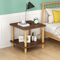 Simple square walnut side several square tablesofa small household double table mini-plate tea table