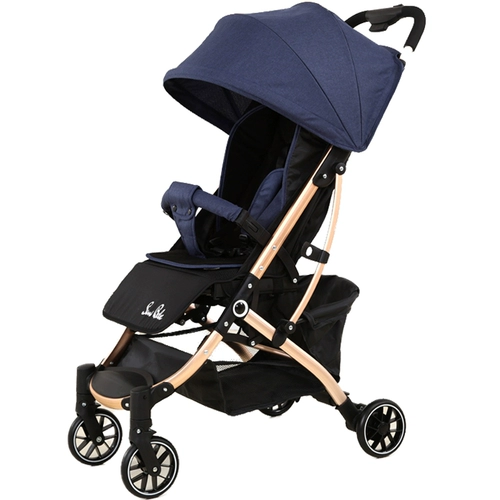 Складная детская простая портативная коляска с сидением для новорожденных с зонтиком, можно сидеть и лежать