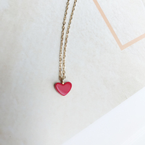 2021 new necklace Japan and South Korea cute peach heart pendant 925 sterling silver wild neck decoration net red personality clavicle chain tide