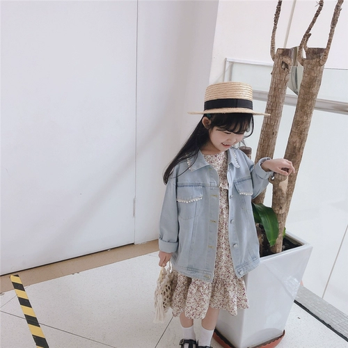 Осенняя детская джинсовая куртка, джинсовый осенний кардиган, в корейском стиле, в западном стиле