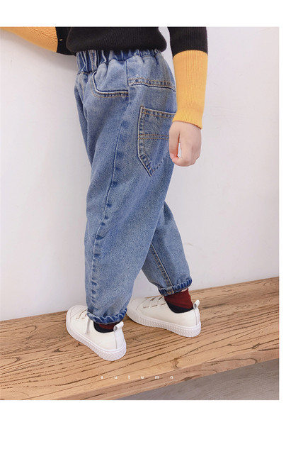 Children's winter clothes plus velvet jeans girls super soft thick radish pants Korean version loose casual warm pants all-match trendy