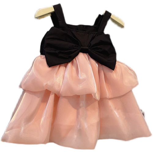 Элитный летний детский розовый милый наряд маленькой принцессы с бантиком, делается под заказ, детская одежда, в стиле Шанель