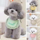 Хлопковый нагрудник, брендовый слюнявчик, милый шарф, аксессуар, с вышивкой