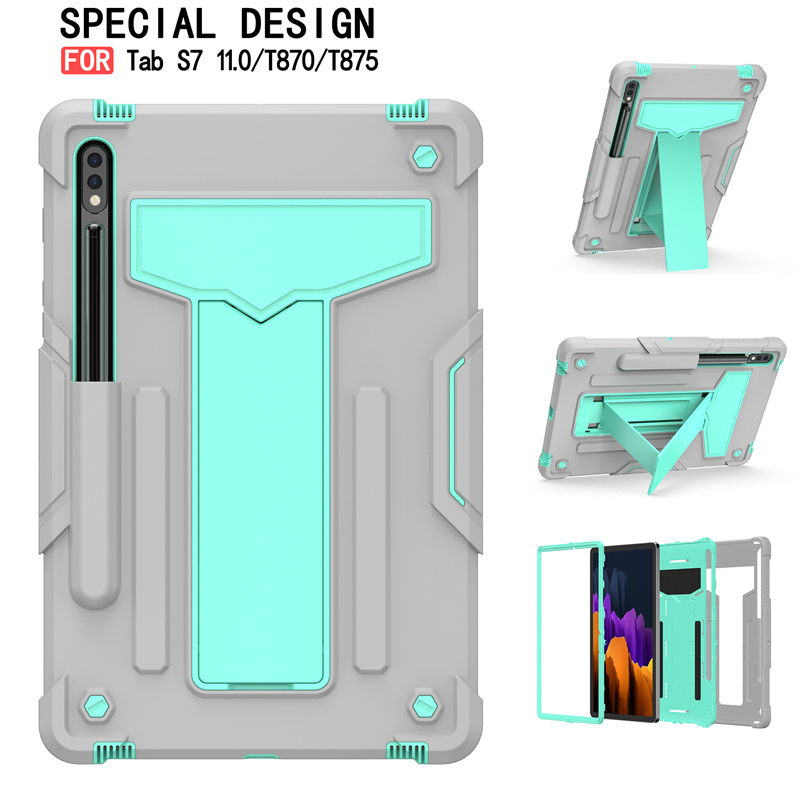 Suitable for Samsung Tab S7 Fe Protective Case S8+Plus All-Inclusive Anti-Fall Case 12.4inch Sm-X800/T733/T975 Tablet S8 11inch T870/X706 Silicone Case