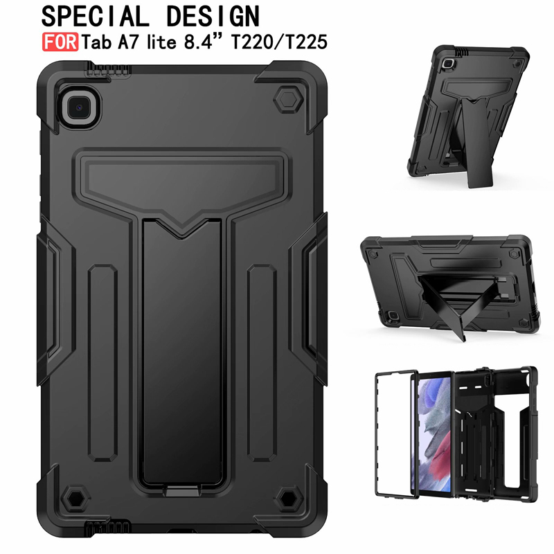 Suitable for Samsung Galaxy Tab A7 Lite 8.7inch Protective Case Sm-T220/T225C Tablet Computer Case, All-Inclusive Anti-Fall Airbag Silicone Soft Case, Horizontal and Vertical Stand, Contrasting Color Case Suitable for Samsung Galaxy Tab A7 Lite 8.7inch Protective Case Sm-T220/T225C Tablet Computer Case, All-Inclusive Anti-Fall Airbag Silicone Soft Case, Horizontal and Vertical Stand, Contrasting Color Case