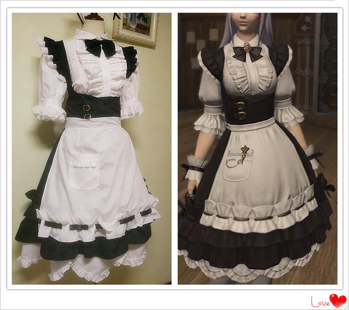 Miss Rose's House Cosplay Final Fantasy Ff14 Daily Cat Maid Outfit Dress Miss Rose's House Cosplay Final Fantasy Ff14 Daily Cat Maid Outfit Dress