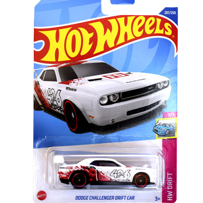 Hot Wheels Hellcat Drift Modified Racing Car White Challenger 207 22L/