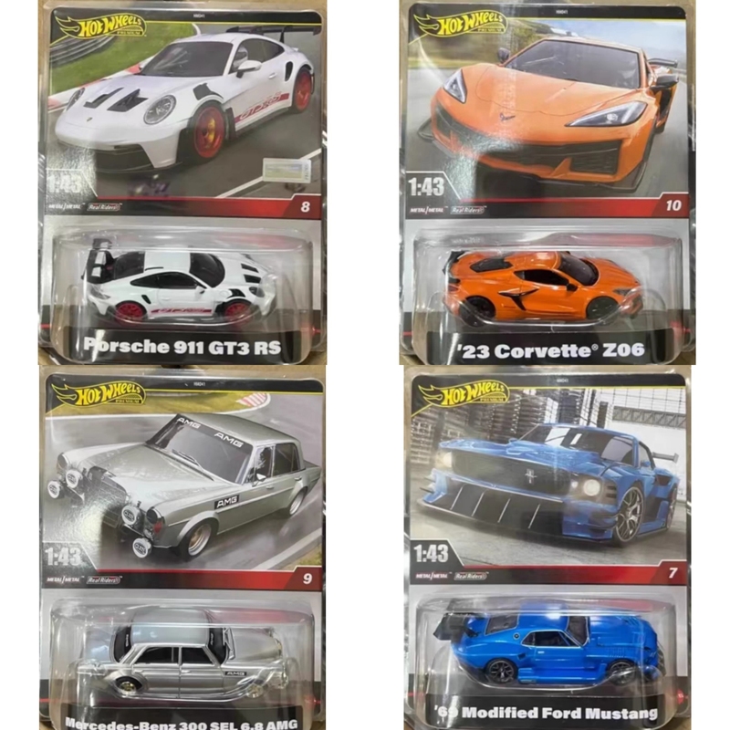 Hot Wheels 1:43 Cultural Collection Mercedes-Benz 911 Porsche Corvette Mustang D