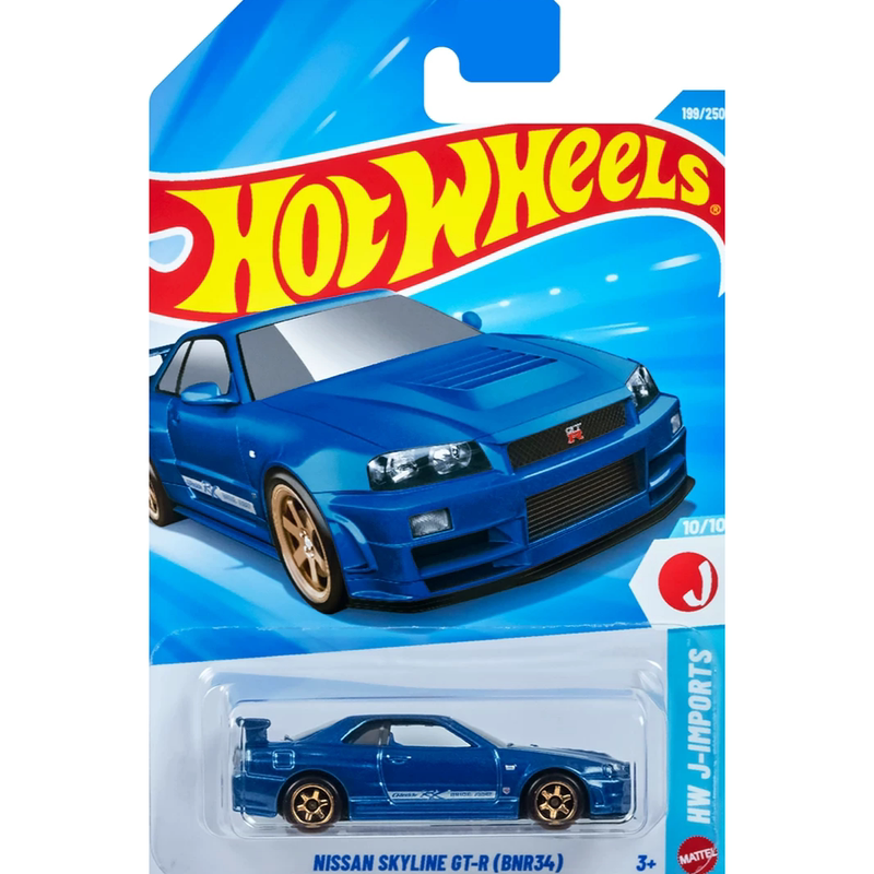 Hotwheels Nissan Skyline R34 Blue Skyline R34 199 26K