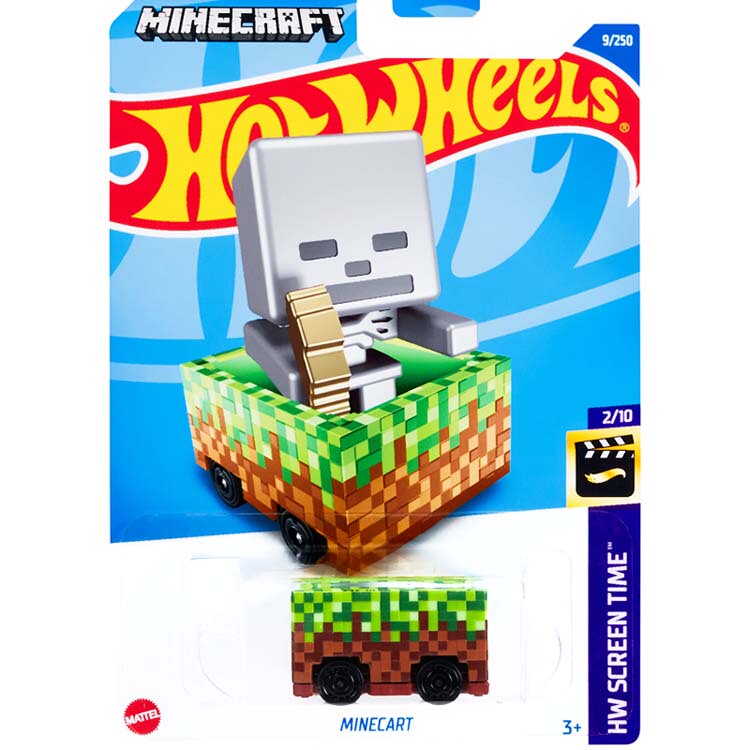 Hotwheels Minecraft Grass Minerals/Green Rare Minecart 9 22A