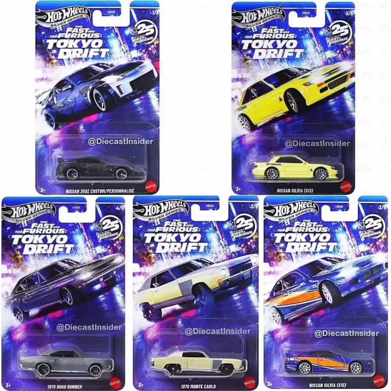 Hotwheels Fast and Furious Tokyo Drift Nissan 350Z S13 S15 Hnr88