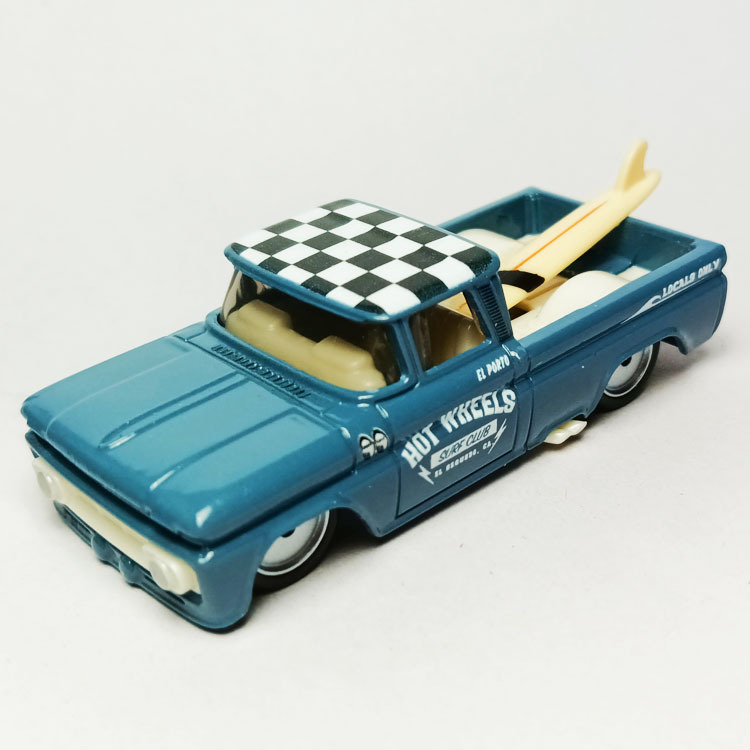 Hot Wheels 62 Version Chevrolet Modified Pickup Truck Surfing Moon Eyes Blue Chevy Rare