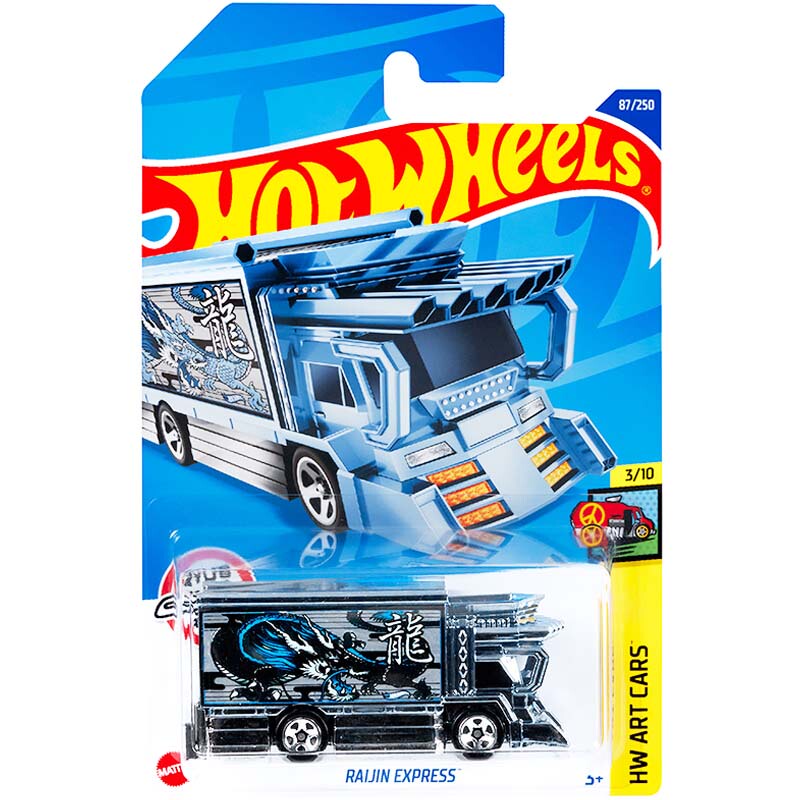 Hot Wheels Super Painted Dragon Truck Silver Raijin Express 87 22D/