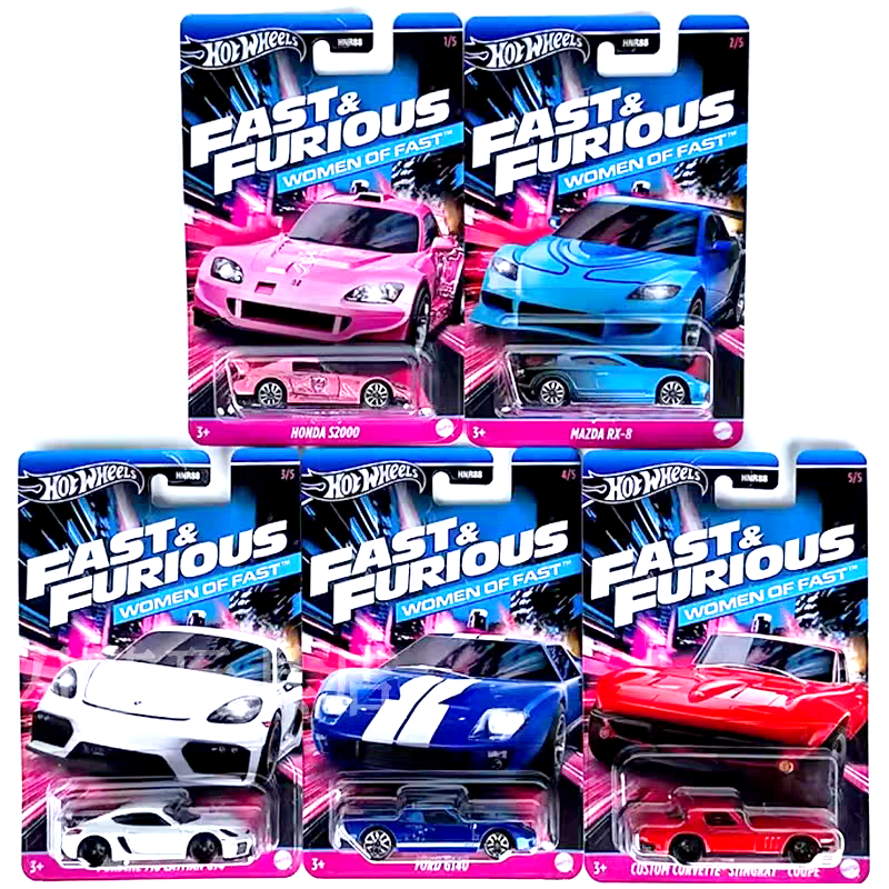 Hotwheels Fast and Furious Women's Series Mazda Honda Porsche Ford Hnr88 Hotwheels Fast and Furious Women's Series Mazda Honda Porsche Ford Hnr88