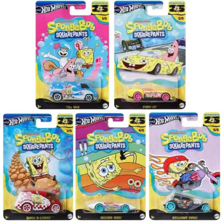 Hotwheels Spongebob Squarepants Set Beach Party Patrick Star Sandy Gdg83