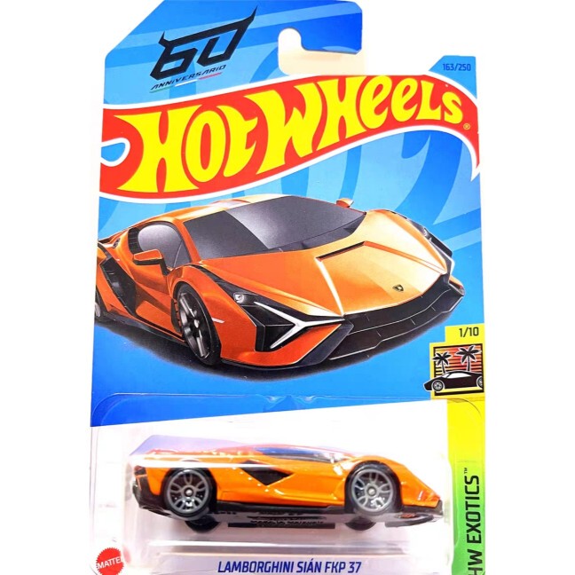 Hotwheels Lamborghini Sian 60Th Anniversary Orange Sian Skp 37 163/23H