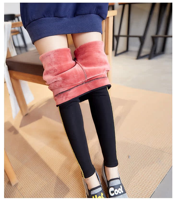 Quần cạp cao cộng với quần legging nhung nữ mùa thu đông quần dài bó sát quần skinny bó sát mỏng hai quần thanh quan dai nu