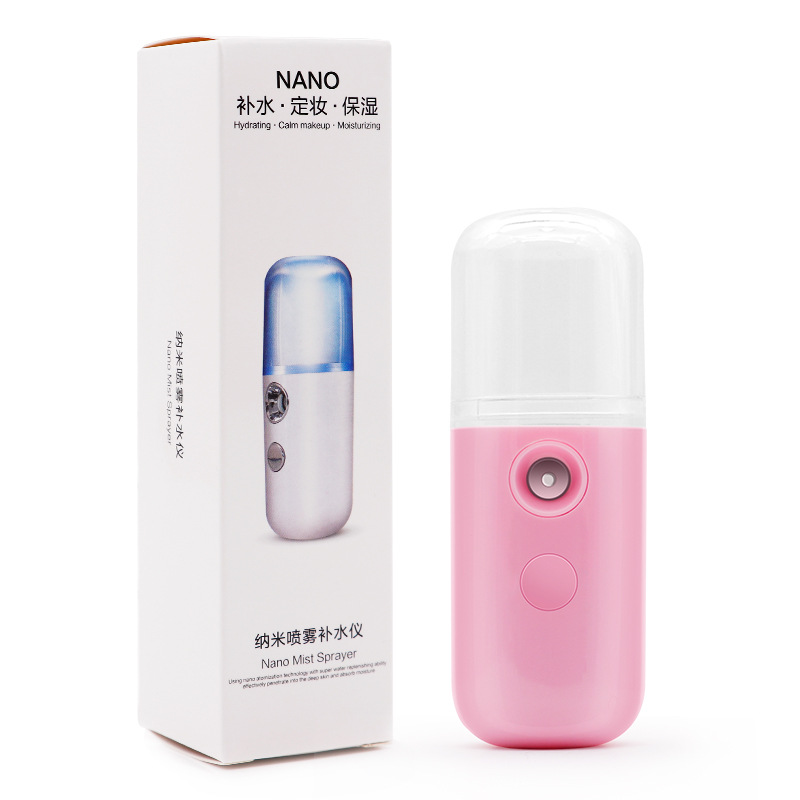 Creative Nano Spray Moisturizing Instrument Cold Spray Portable Face Facial Moisturizing Cosmetic Instrument Steaming Face with Wet God