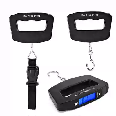 Portable electronic scale 50kg express portable small electronic scale spring hook scale Luggage scale hanging weighing Grocery shopping