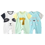 Детское летнее хлопковое тонкое боди для новорожденных, летняя одежда