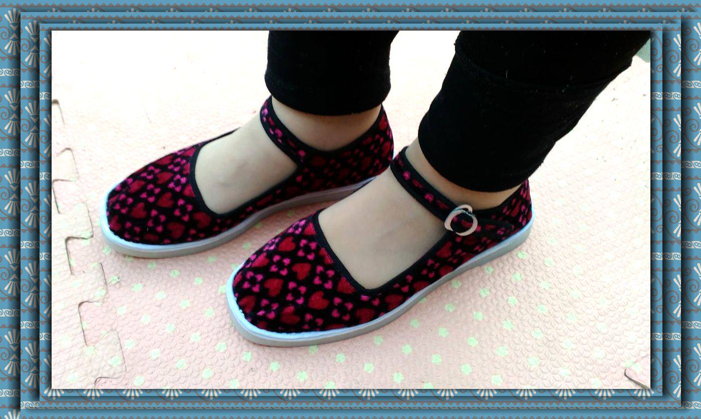 Spring and Autumn Ladies One-word Buckle Cloth Shoes Mother's Single Shoes Work Shoes Suede Plastic Bottom Flat Bottom Low Top Soft Sole