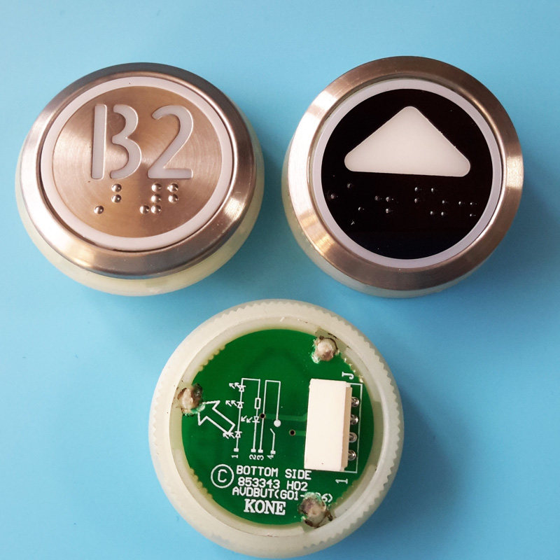 Kone Giant Kone Button 853343H02 863223H05 Round Button Braille Elevator Button