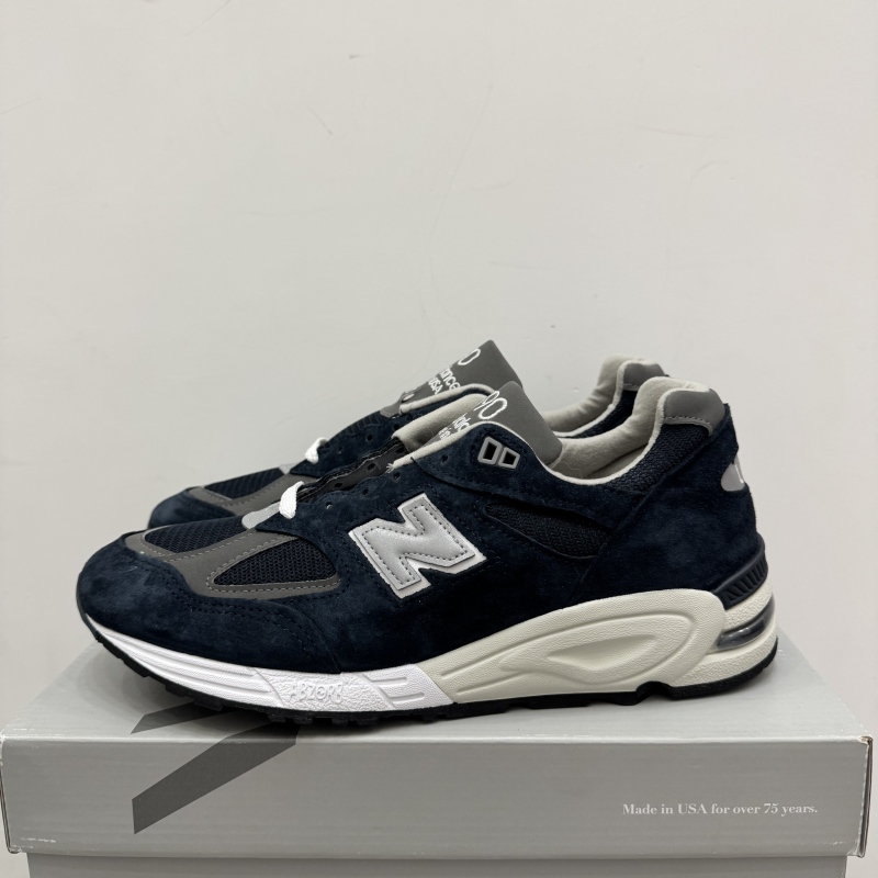 New Balance M990Nb2 990V2 American-Made Navy Blue Retro Jogging Casual Shoes