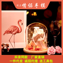 Douyin couple hand mask making hand mold ink mud couple adult three-dimensional hand mold making 3D creative diy cloning hand mold