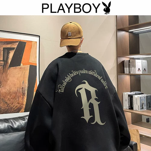 Playboy, осенний свитшот, приятный телу лонгслив, оверсайз, в американском стиле