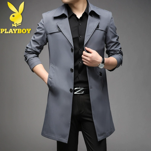 Playboy, длинный весенний осенний плащ для мальчиков, элитное пальто в английском стиле, куртка, большой размер