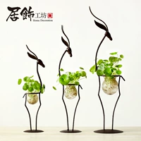Современная Jane Ou Creative Big Vase Slash Iron Deer European Hydroponic Living Room большая земля -на мебели украшения