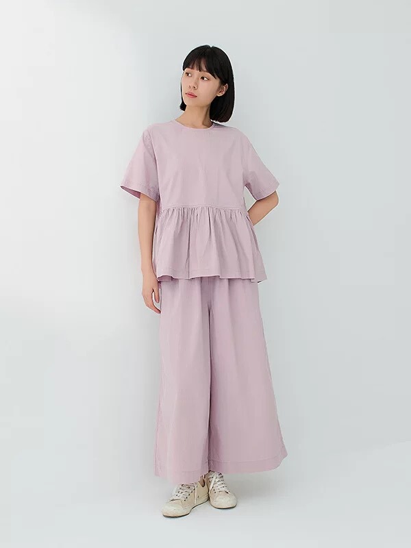 Muji Women's Seersucker Lightweight Cropped Pants Women's 26Th Summer New Collection Muji Women's Seersucker Lightweight Cropped Pants Women's 26Th Summer New Collection