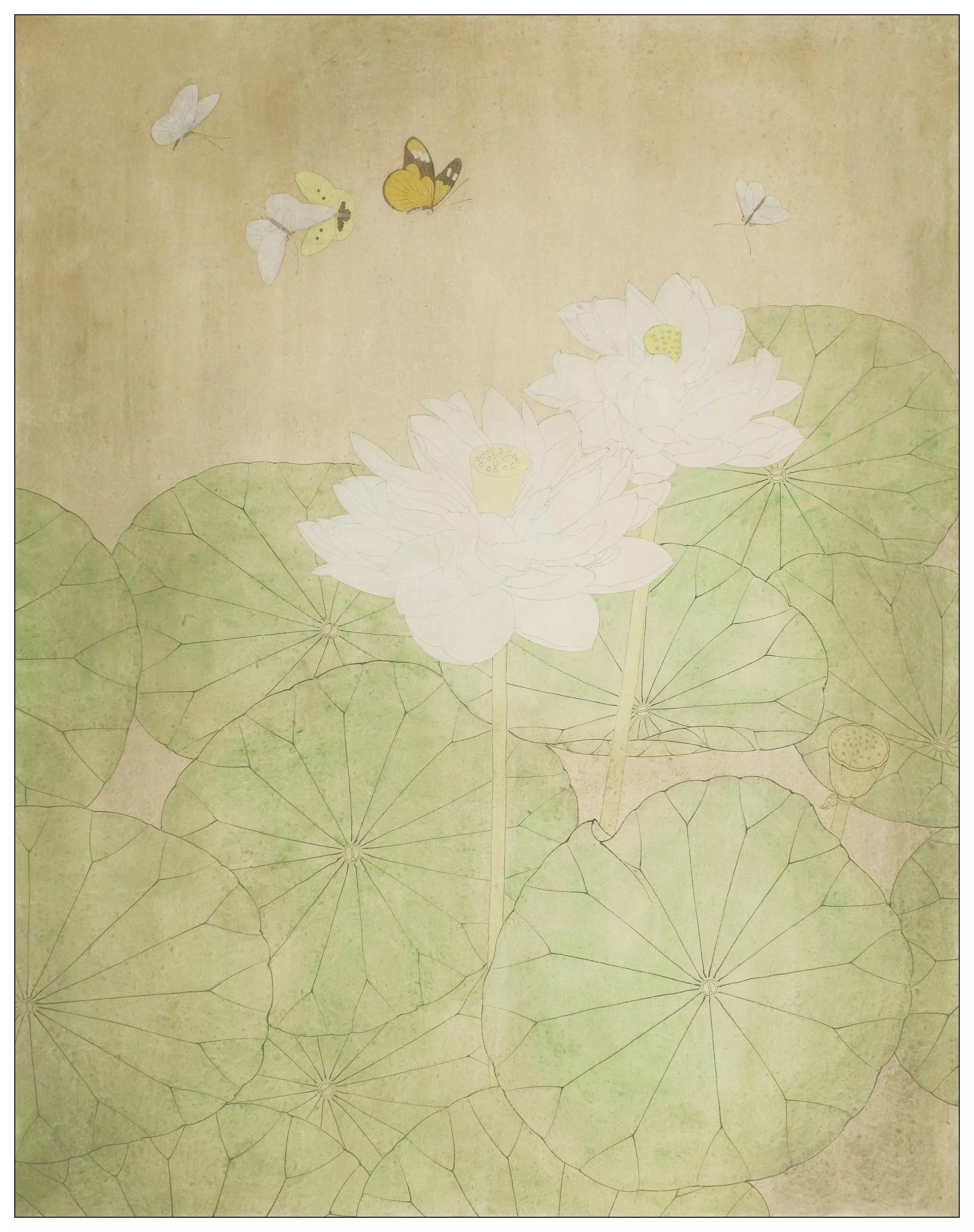 товар из китая 中国工笔画论坛李晓明原创工笔画底稿--君子爱莲送a3 彩图一张