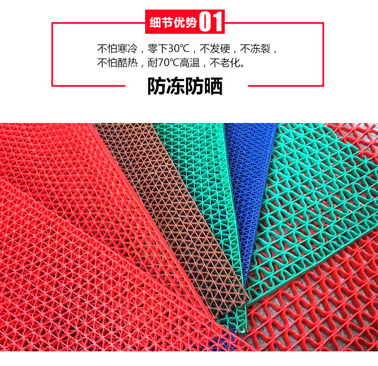Nhà bếp nhựa phòng tắm phòng tắm vòi sen tắm PVC rỗng không thấm nước thảm mat cửa mat thảm xốp cho be 60x60