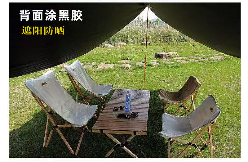 товар из китая 户外方形黑胶天幕帐篷防雨防水露营棚防晒钓鱼遮阳棚野营烧烤凉棚