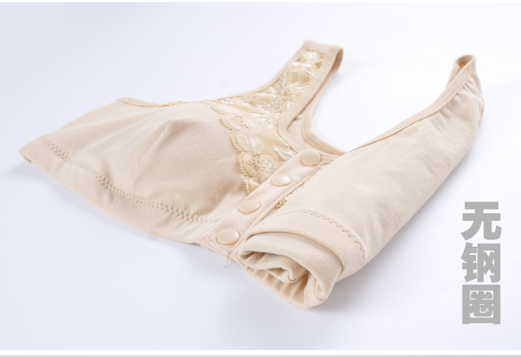 Áo thun cotton trung niên khóa trước Mẹ không có vòng thép thoải mái cỡ lớn áo ngực kiểu áo mỏng tập hợp đồ lót quần lót nữ thun lạnh