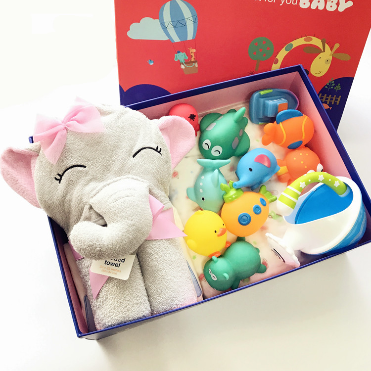 Sơ sinh hộp quà tặng bé khăn tắm bath toy set bé sơ sinh nguồn cung cấp trăng tròn món quà sinh nhật