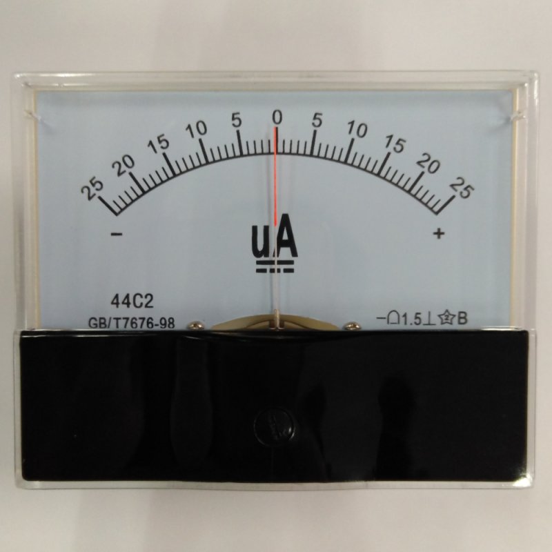 44c2 positive and negative 25uA DC microamp ammeter DC300uA pointer type positive and negative 50µA current 100UA