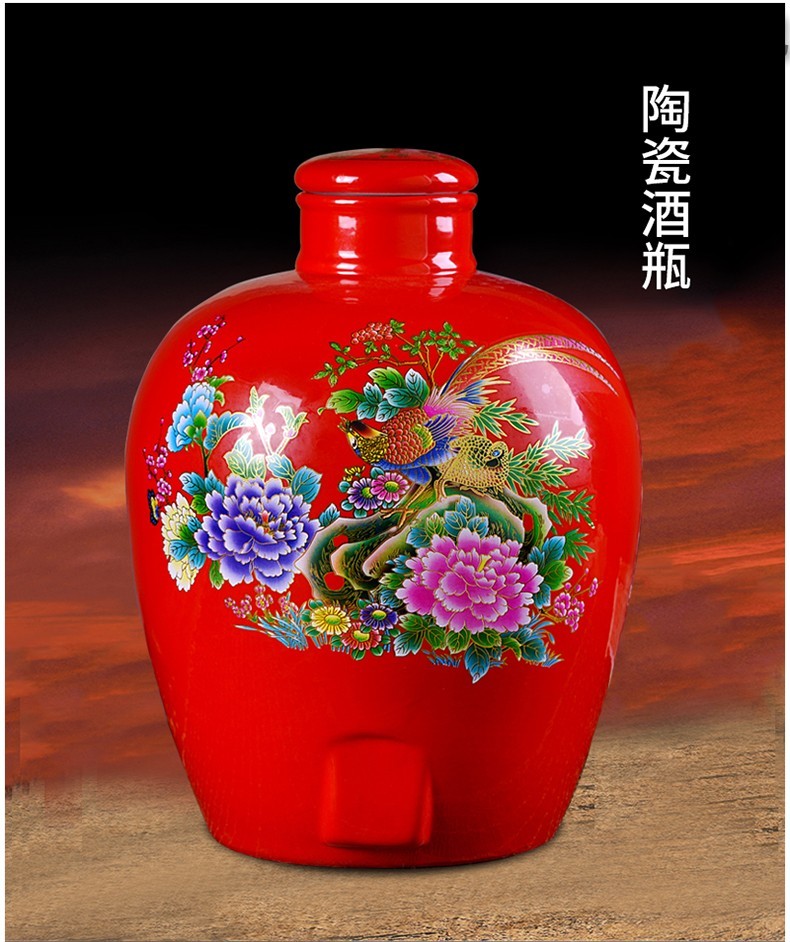 Wen rhyme 10 jins jar ceramic household liquor jugs archaize earthenware mercifully it sealed bottle decoration