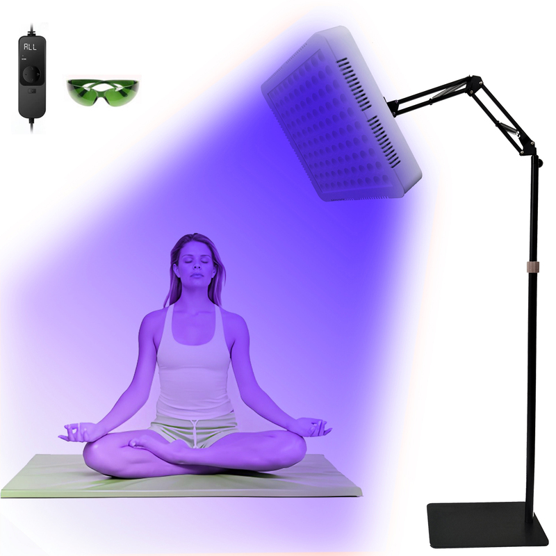 New Product 100-Watt Dual-Core Full Purple Light 395Nm Tanning Lamp Floor-Standing Swing Arm Model Home Tanning Lamp with Timer