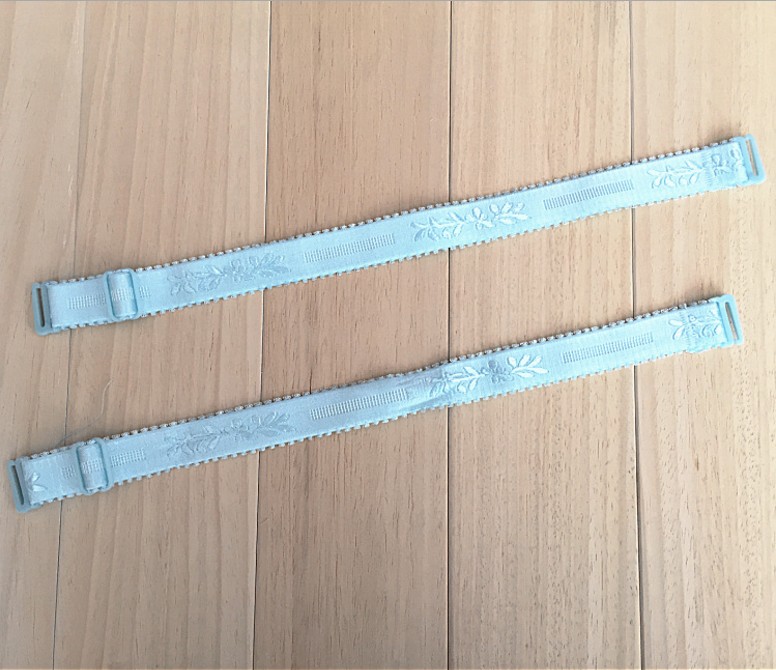 Không từ tính sắt không dây jacquard vai dây thun vải in đồ lót dây đeo vai jacquard áo ngực vai dây đeo vai 1,8cm shop đồ lót