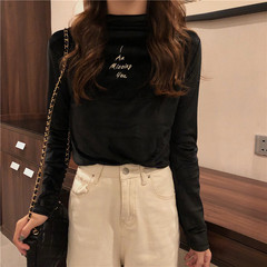 Half high collar women's bottoming shirt in autumn and winter