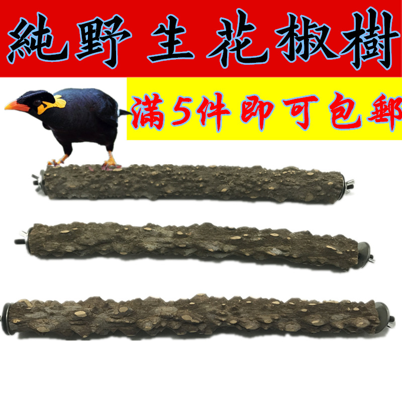Hot Sell Pure Natural Wild Peppercorns Wood Wren Brother 8 Gothic Painted Brow Bird station Rod Grinding Claws Stick and Rod Resting Bar