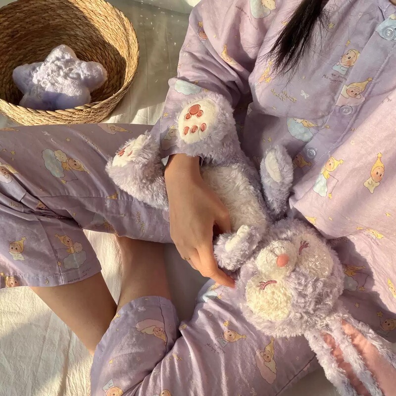 New Product, Class A, All-Cotton Spring Double-Layer Gauze Pajamas, Pure Cotton Gauze Long-Sleeve Long-Pants Loungewear, Maternity Wear, Skin-Friendly and Breathable