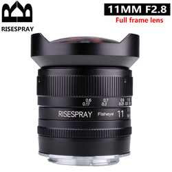 Shenglang 11MM F2.8 full-frame manual super wide-angle fisheye mirrorless camera lens ພູມສັນຖານວັດທະນະທໍາ