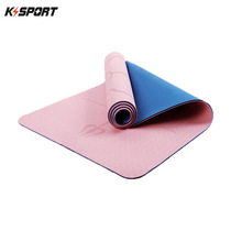 Two-color yoga mat tpe folding non-slip dance thickening fitness weight loss slimming environmental protection tasteless sports mat